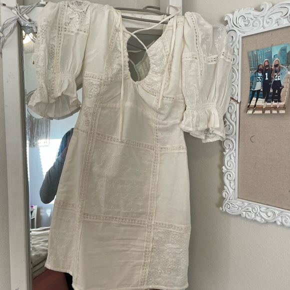 REVOLVE Dresses Short White Puff Sleeve Dress Poshmark